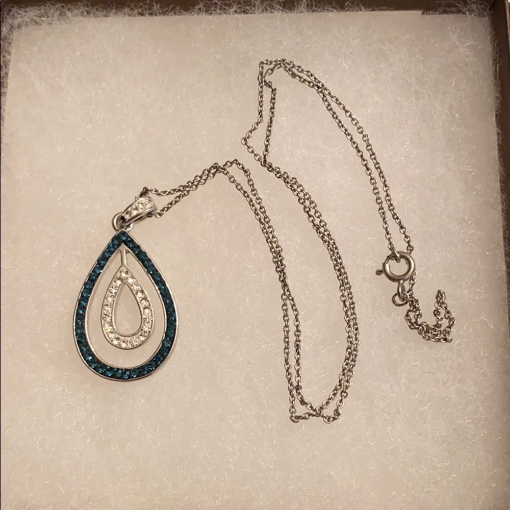 Tear shaped Rhinestone Necklace